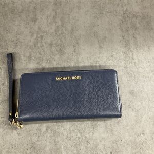 Michael Kors Wallet Blue Leather